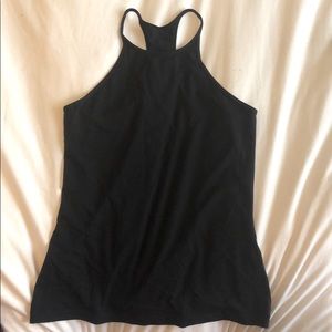 Navy Lulu High Neck Racer Back Tank
